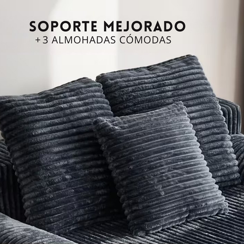 Sofá-Cama Velvet de Algodón, Súper Cómodo y Se Abre Solo + REGALO: Manta de Peluche