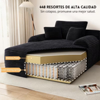 Sofá-Cama Velvet de Algodón, Súper Cómodo y Se Abre Solo + REGALO: Manta de Peluche